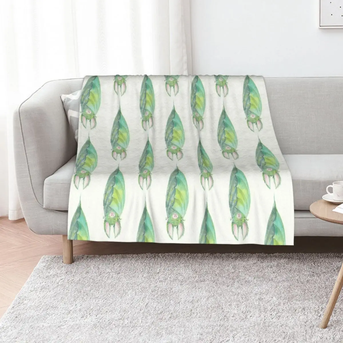 Green Bat Throw Blanket Beautifuls Vintage for babies Softest Giant Sofa blankets ands Blankets