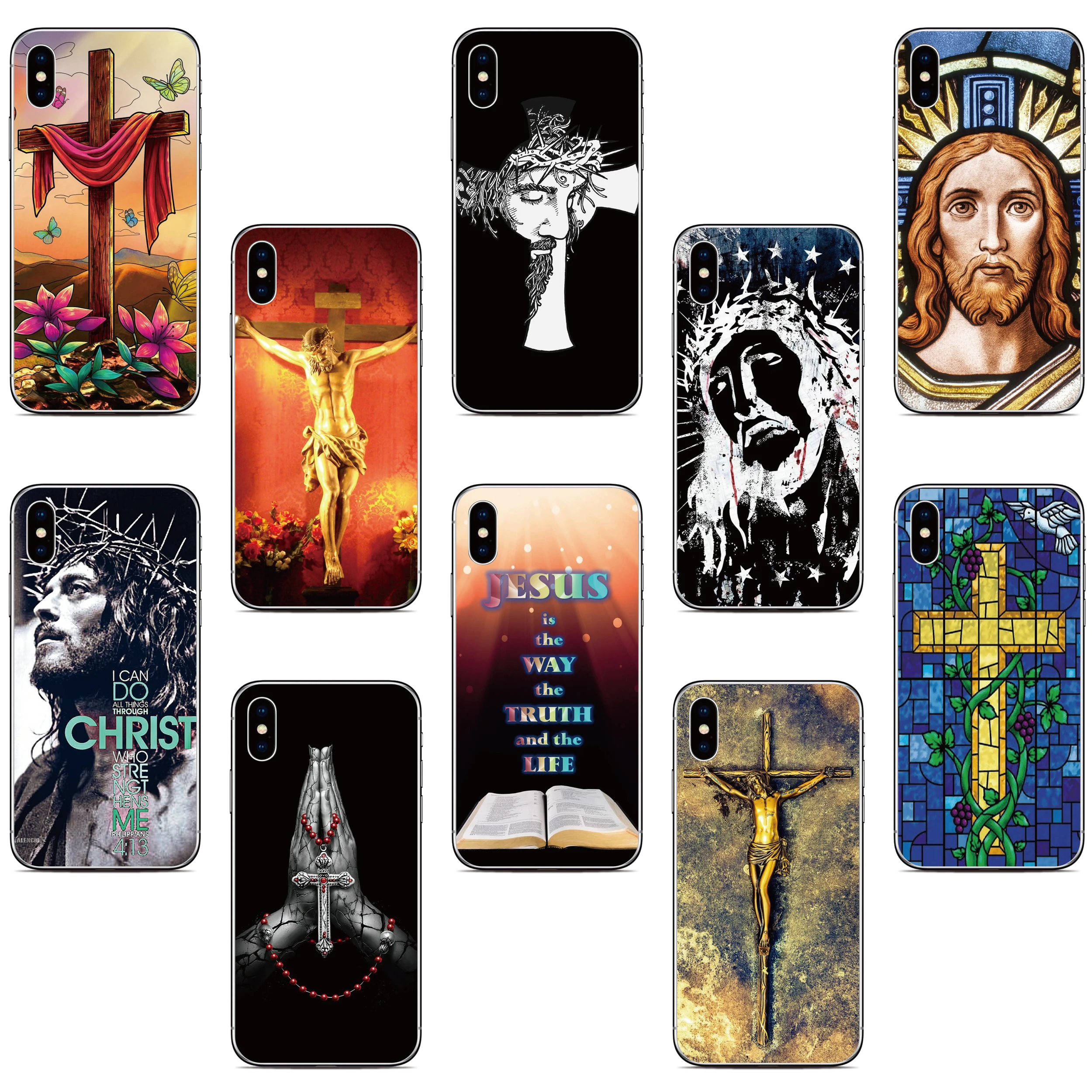 Custodia croce gesù per Motorola Moto G85 G84 G64 G64Y G52 G54 G53 G13 G14 E13 E14 G24 G34 G04s 4G niente telefono 2A CMF 1 2 Cover
