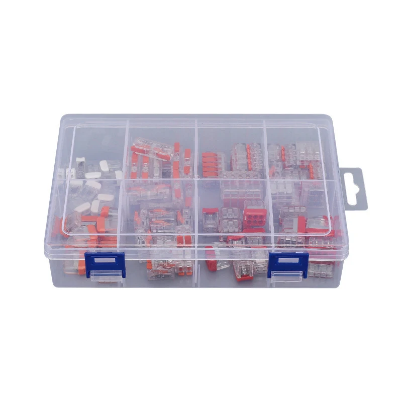 80Pcs Compact Splice Wire Connectors, Mini Quick Push-In Terminals With PA/PC Flame Retardant For Electrical Wiring