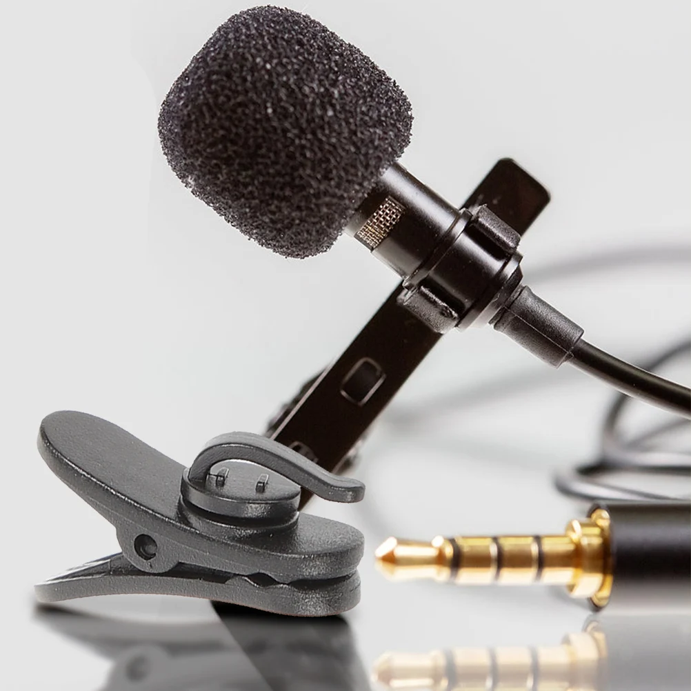 

15pcs Microphone Clips Durable Cable Holder for Headphone Wire Earphone Cord Meetings Presentations Recording Mic Accessories