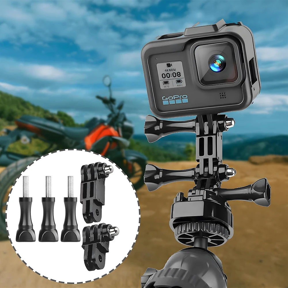 GoPro Hero 11, 10, 9, 8, 7, Insta360 DJI OSMO için 3 Yollu Ayarlanabilir Uzatma Pivot Kol Adaptör Kiti, Aynı ve Dikey Yön