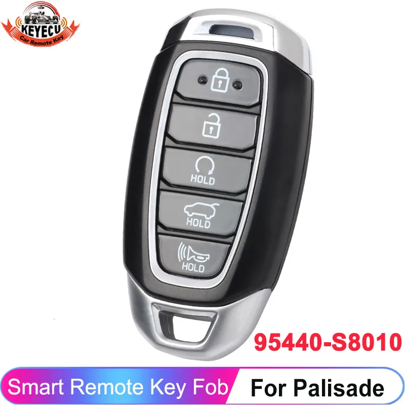 

KEYECU 5 кнопок 95440-S8010 TQ8-FOB-4F29 для Hyundai Palisade 2019 2020 2021 Keyless Smart 433 МГц ID47 чип-ключ дистанционный брелок