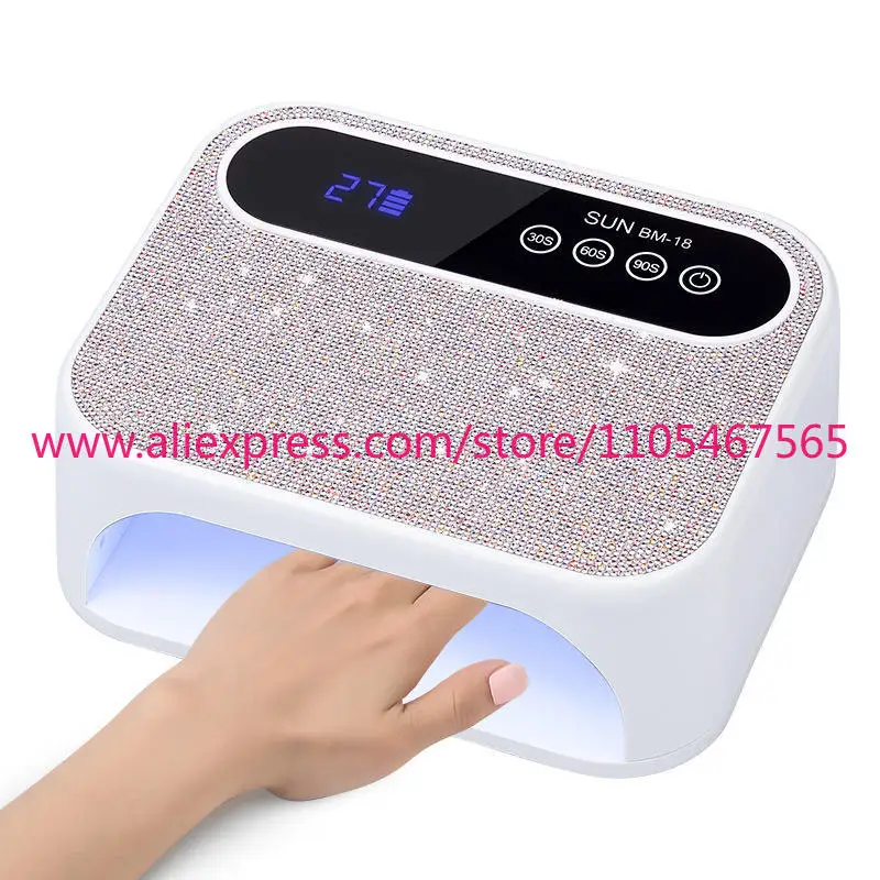 High Power 168W 100-240V Gel Polish Dryer, Fast Curing, Portable ABS Plastic UV LED Nail Light 365nm