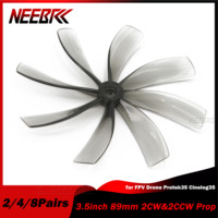 2/4/8Pairs NEEBRC 3.5inch 89mm 8-Blade 2CW&2CCW PC Propeller for FPV Racing Drone Freestyle Protek35 Cinelog35 Cinewhoop Duct