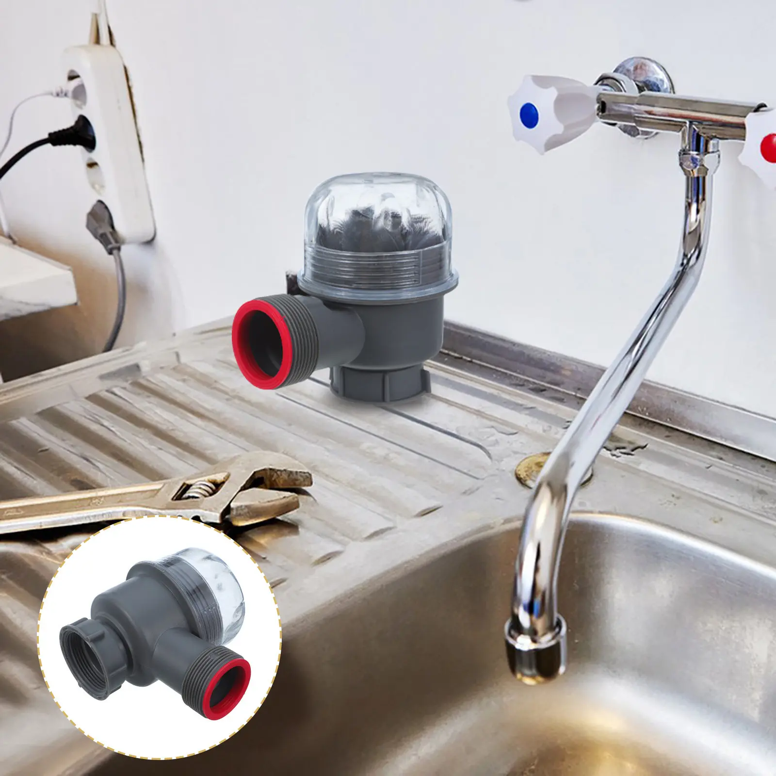 Quick Clean Removable Transparent Sink Trap Leak-Proof P-Trap Replacement Drain Valve for Kitchen Bathroom Garbage Disposal