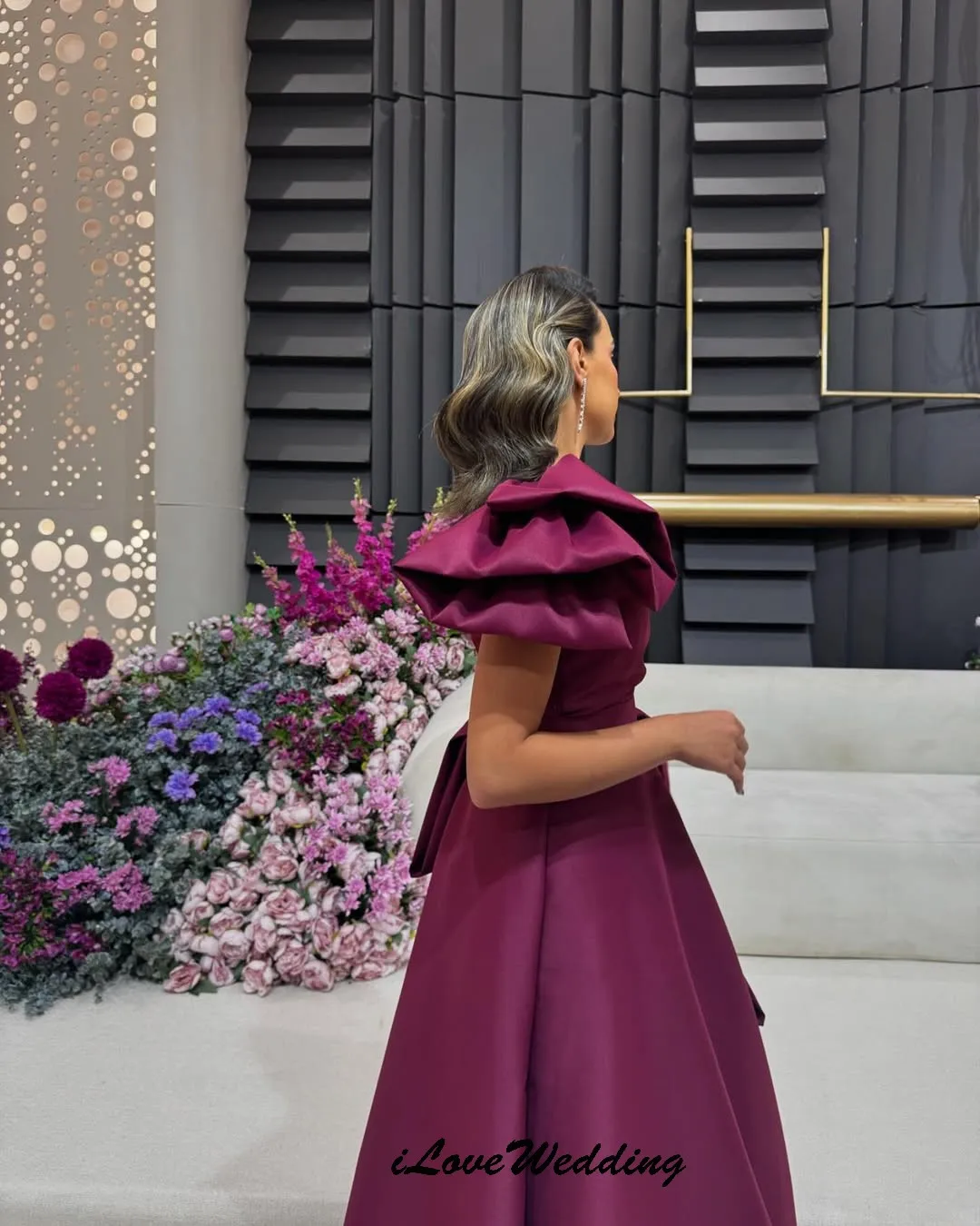 Fuchsia One Shoulder Prom Dresses A-Line Wedding Party Dress For Women Guest Formal Gowns Floor Length Evening Dress Customized