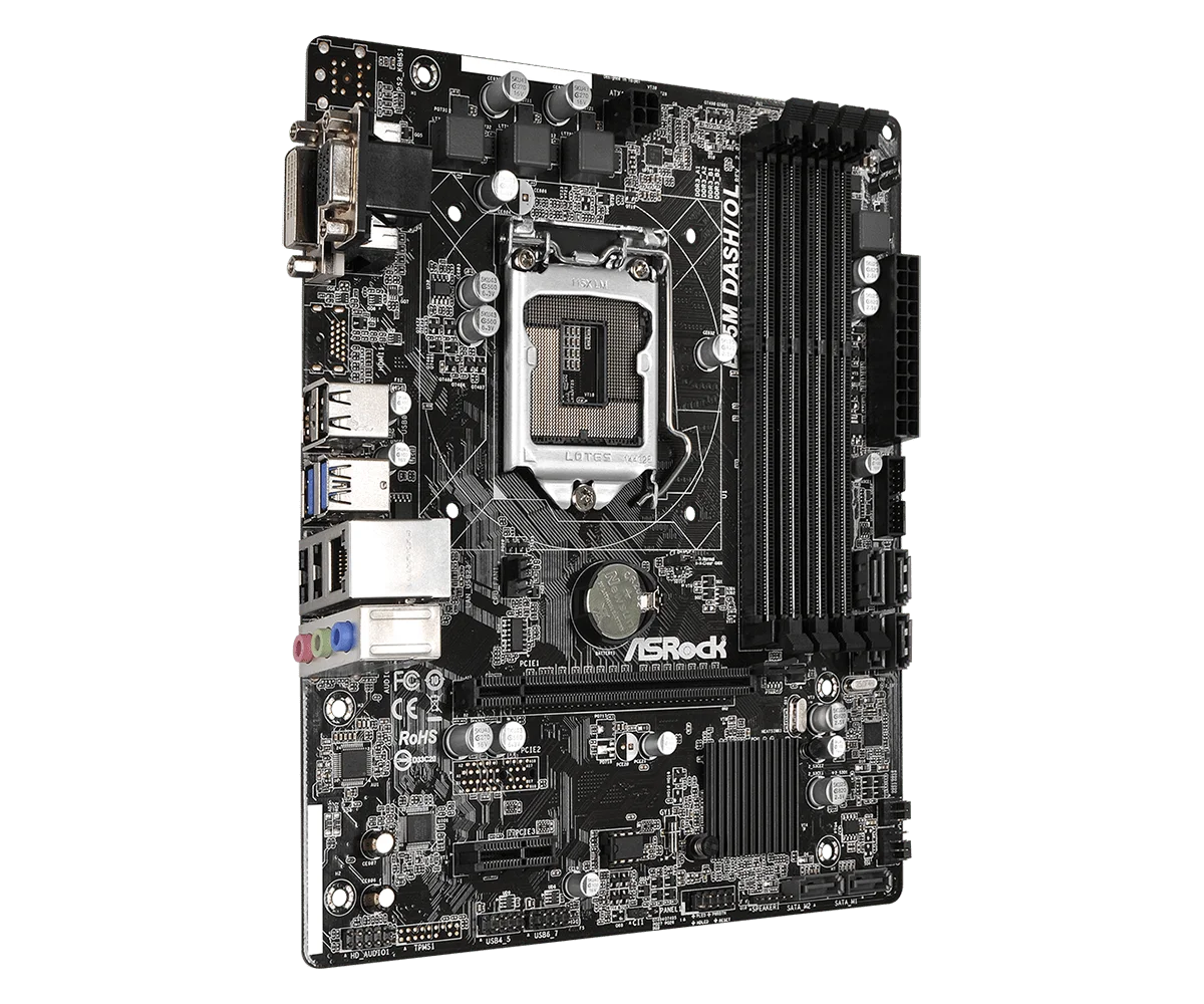 Imagem -03 - Placa-mãe Asrock B85 Lga 1150 B85m Dash ol Suporta Core 4170 4770 4570 4790 G3460 4360 4590s 4690 Cpu Micro-atx Ddr3 32gb