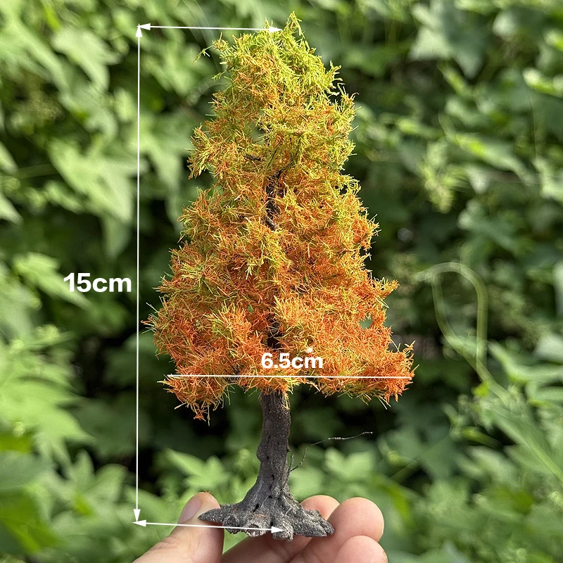 Simulatie herfstdraadboom model micro landschap tuin park landschap materiaal animatie schieten model trein spoorwegindeling