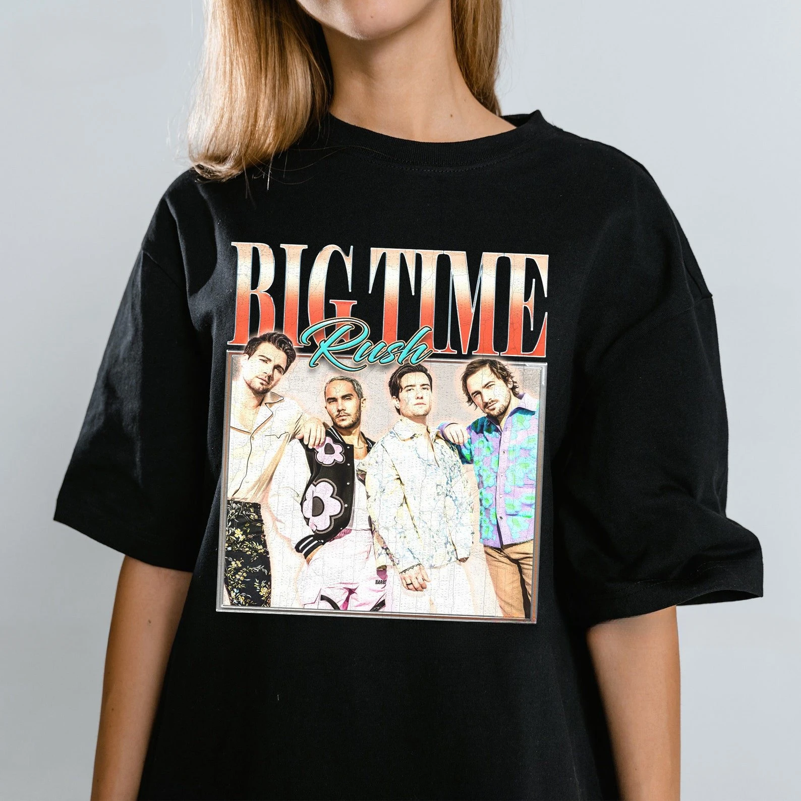 Retro Big Time Shirt Vintage Big Time Rush Forever Tour Shirt Big Time Rush Shirt Collared Shirts For men Custom Gift Xs-5Xl