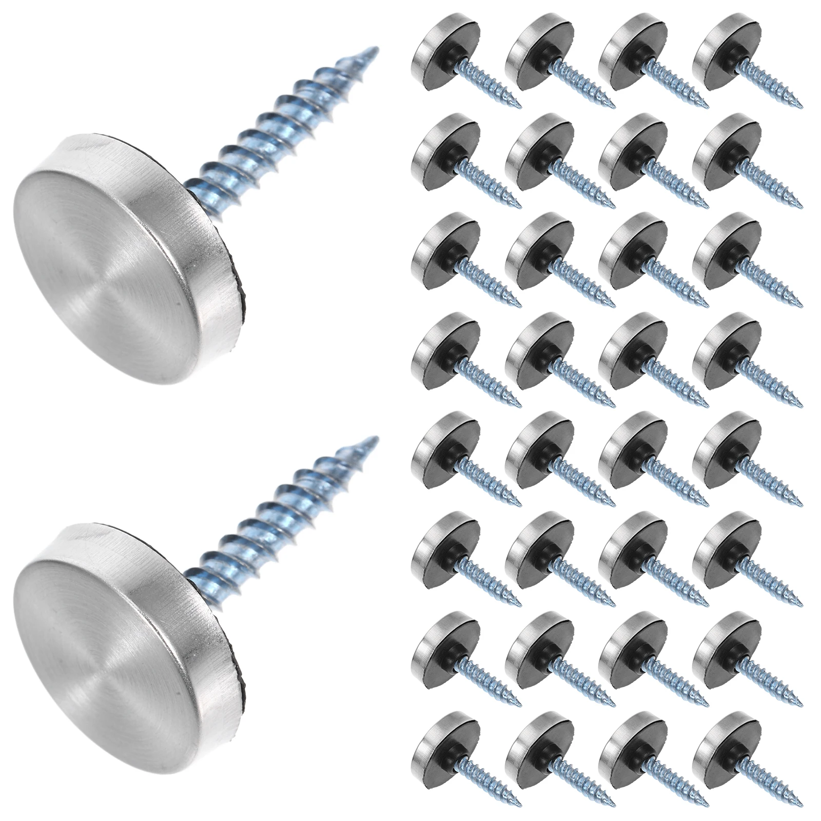 

100Pcs Longlasting Stainless Steel Mirror Nails With Elegant Decorative Caps For Advertising Boards
