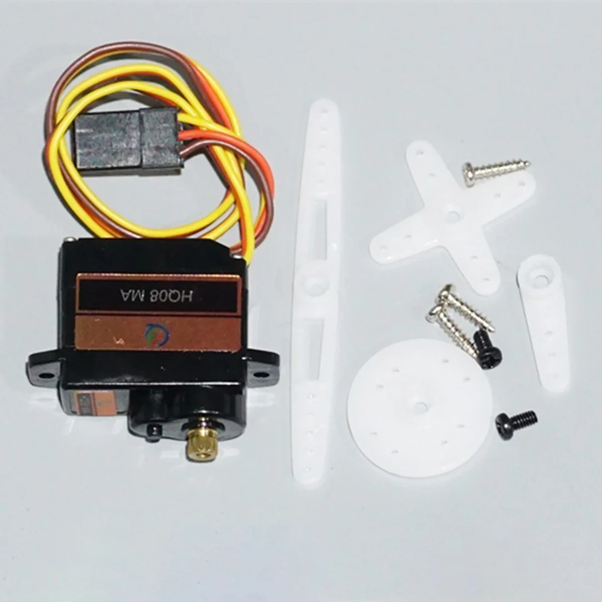 DC 5V 6V 12g Micro Steering Gear 08MA Metal Gear Model Aircraft Model Small 90 Degree Steering Gear Large Torque  W/steering Arm