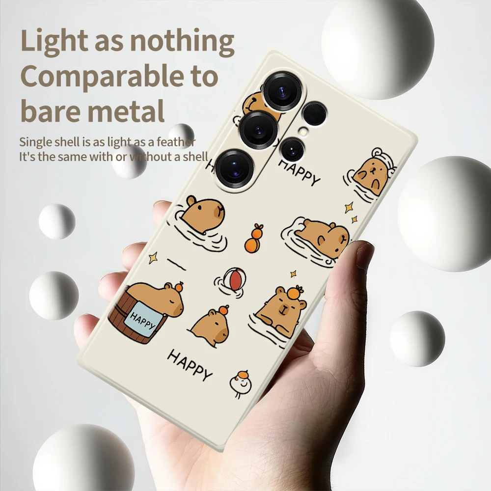 الكرتون سعيد قضية الهاتف لسامسونج غالاكسي S25 S24 S23 S22 S21 S20 الترا زائد S23 FE S21FE S20FE S10 زائد غطاء سيليكون كوكه