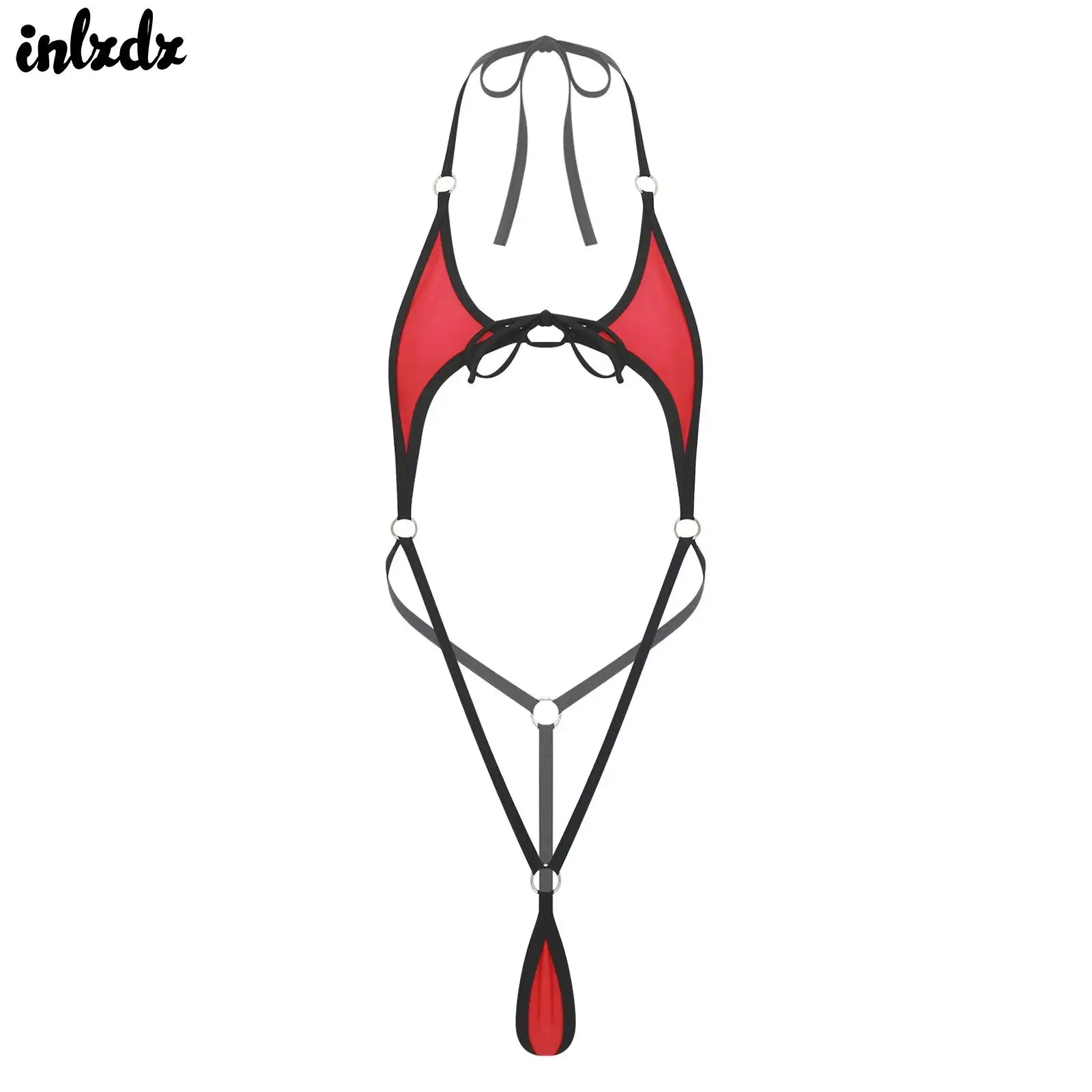 

Sexy Womens Monokini Bikini Swimwear Swimsuit Three-Point Brazilian Micro Bikini Bodysuit Halter T-back Thong Lingerie Nightwear