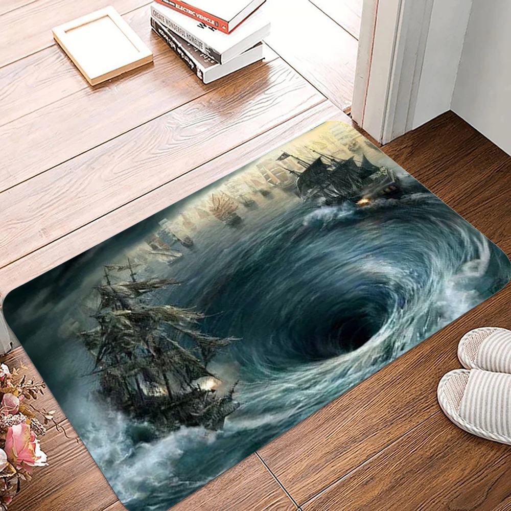 Summer Carpet Entrance Door 3D Visual Ocean Floor Mat Bathroom and Toilet Door Mat Personalized Mat Home Decoration Rugs