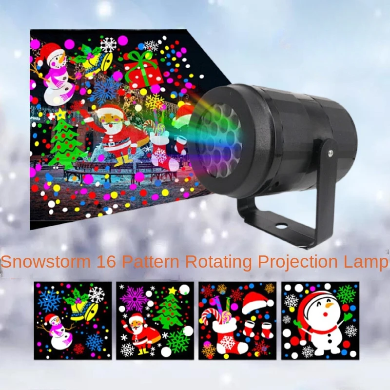 Multiple Pattern Christmas Valentines Day Rotatable Projector Decoration Indoor Lighting LED Laser Projector Snowflake Lamp