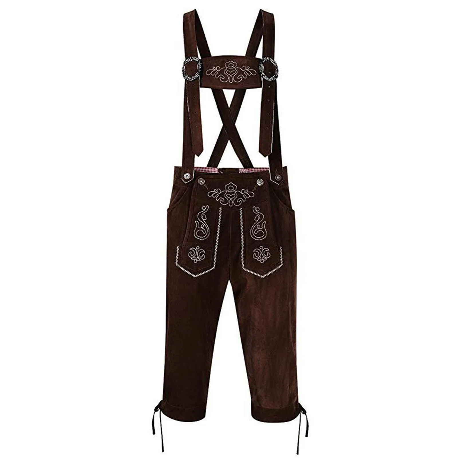 German Oktoberfest National Traditional Beer Men Pants Street Bar Strap Embroidered Man Casual Trousers Y2k Clothing Pantalones