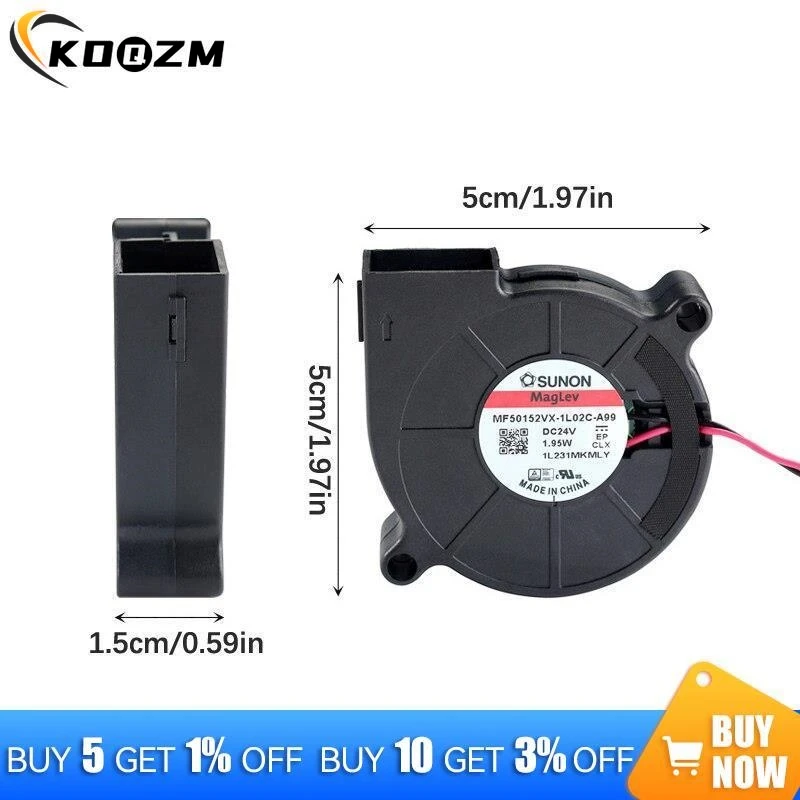 Вентилятор Sunon для 3D-принтера, 5015, 24 В, 5015 А