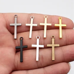 WYSIWYG 10pcs 7 Colors 13x22mm Cross Charms Pendant For DIY Jewelry Making DIY Necklace Making DIY Earring Making