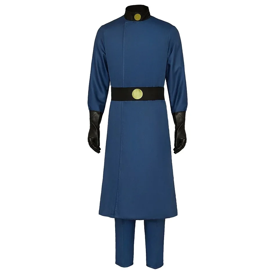 Kostum Dr. Drakken Seragam Biru Spicy Girl untuk Pesta Halloween, Pertunjukan Panggung, Cosplay Dr. Draken