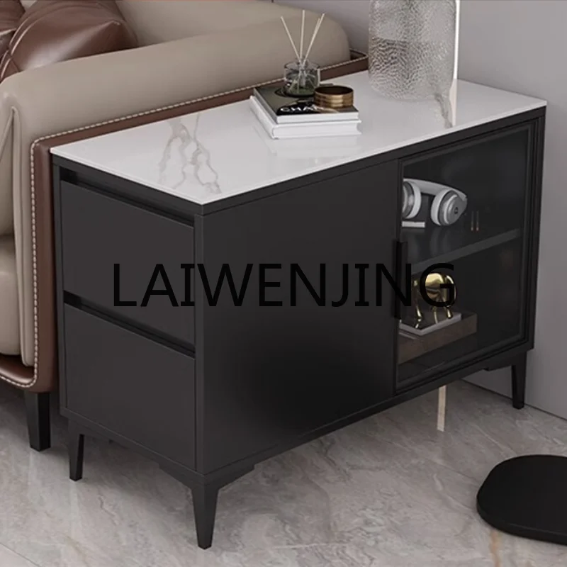 Sofa Stone Plate Side Cabinet Side Cabinet Movable Corner Table Light Luxury Sofa Storage Organizer Side Cabinet