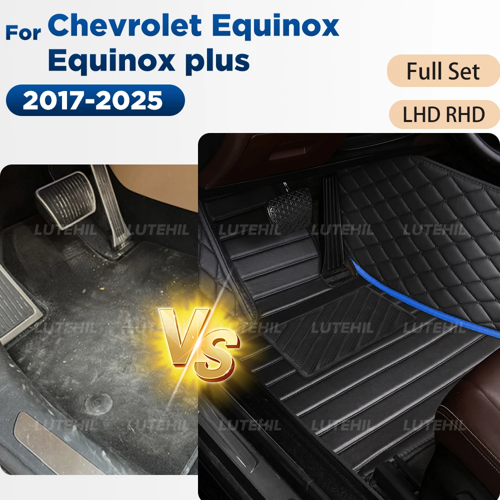 

For Chevrolet Equinox/Equinox plus 2017-2025 All Weather Car Floor Mats Leather Floor Liners Full Set Custom Carpet Cover 24 23