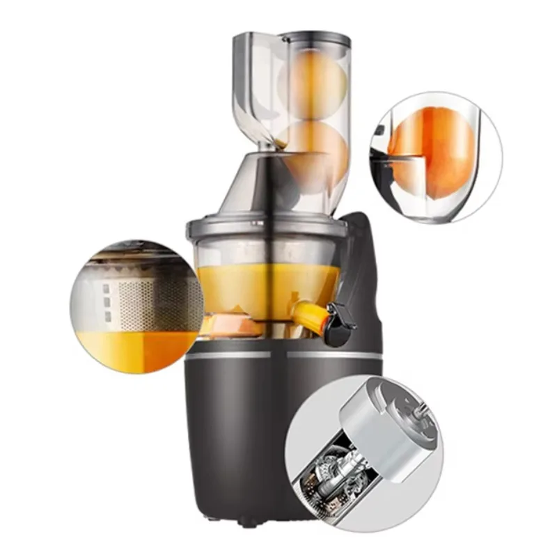 Wide Chute 76mm Whole Fruit Citrus Orange Slow Chew Juicer Ice Cream Smoothie Dessert Maker