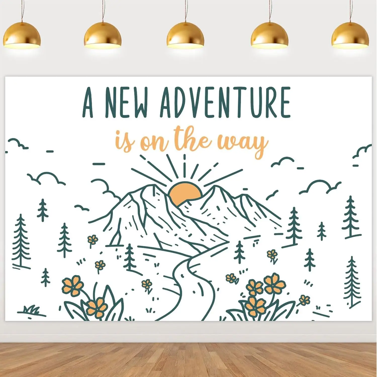 

Nature Themed Baby Shower Decor Adventure Banner National Park Baby Shower Backdrop for Photography Background