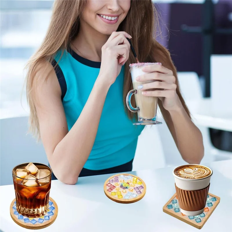 YWDZ-мозаичная плитка для поделок, наборы мозаики из смешанного цвета с деревянной подставкой для взрослых, для украшения дома ручной работы