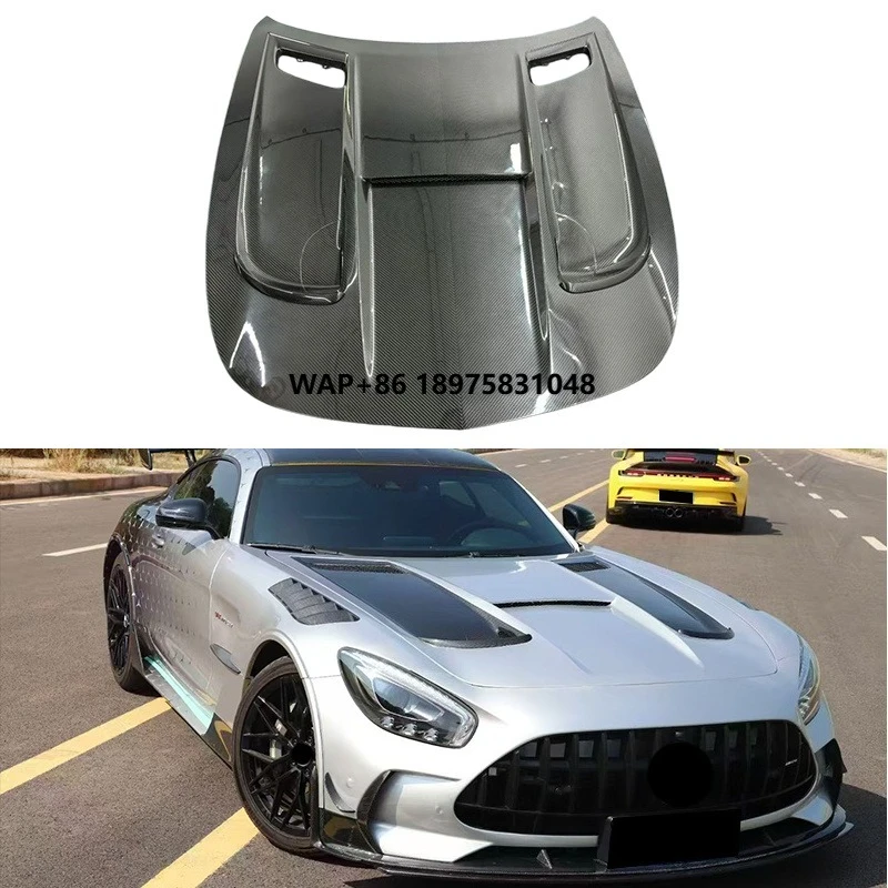Real Dry Carbon Hood for GT GTC GT50 GT63 Upgrade to BS Style Facelift Conversion Kit Car Bodykit Bonnet