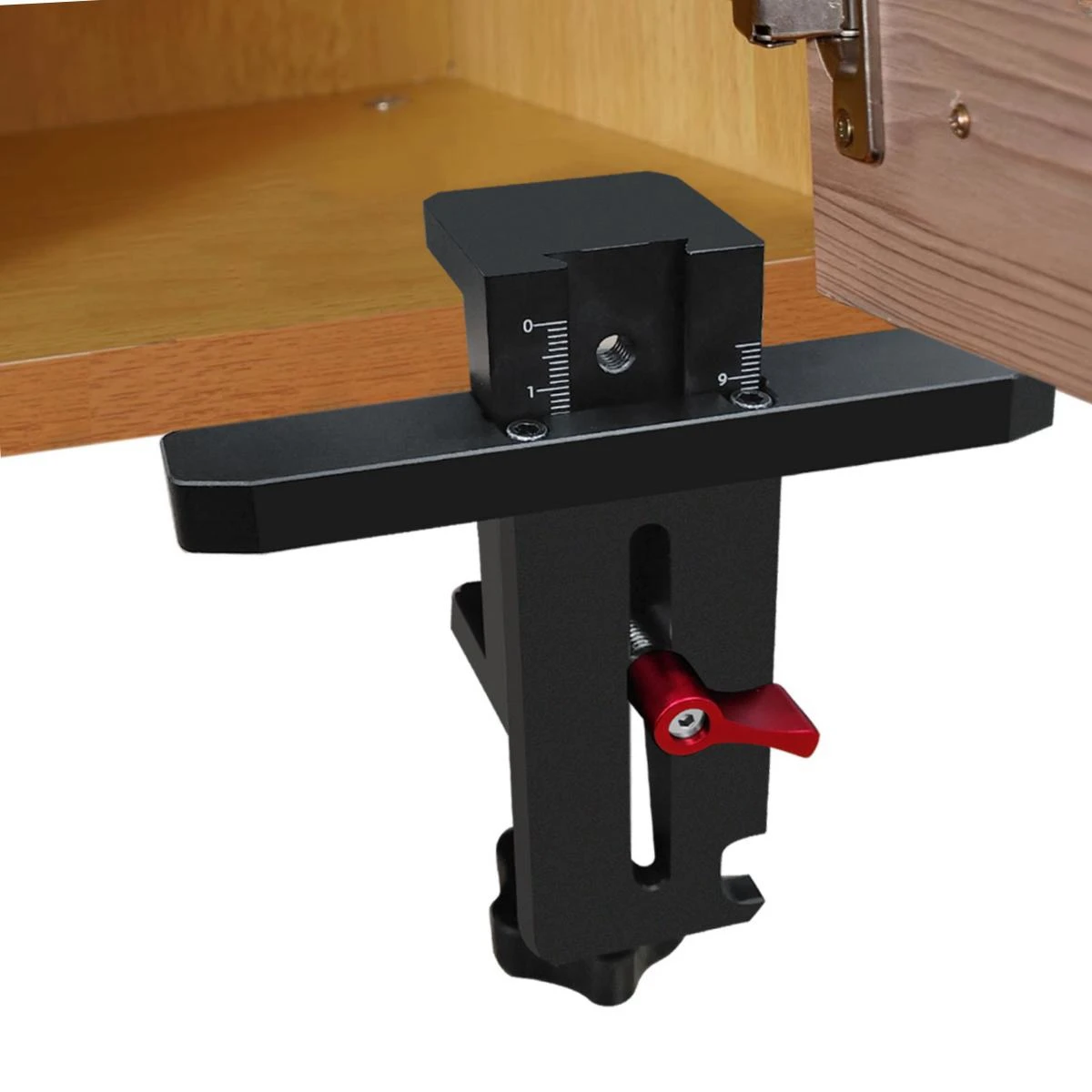 

Cabinet Door Mounting Jig W/ Support Arm&Clamp,Cabinet Door Aluminum Positioning Jig for Installing Cabinet Face Frame/Frameless