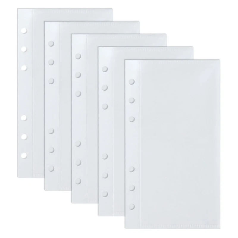 A6 Binder Notebook Accessories Removable Notebook Book Core 6-hole Cash Budget PP Bag Office Stationery
