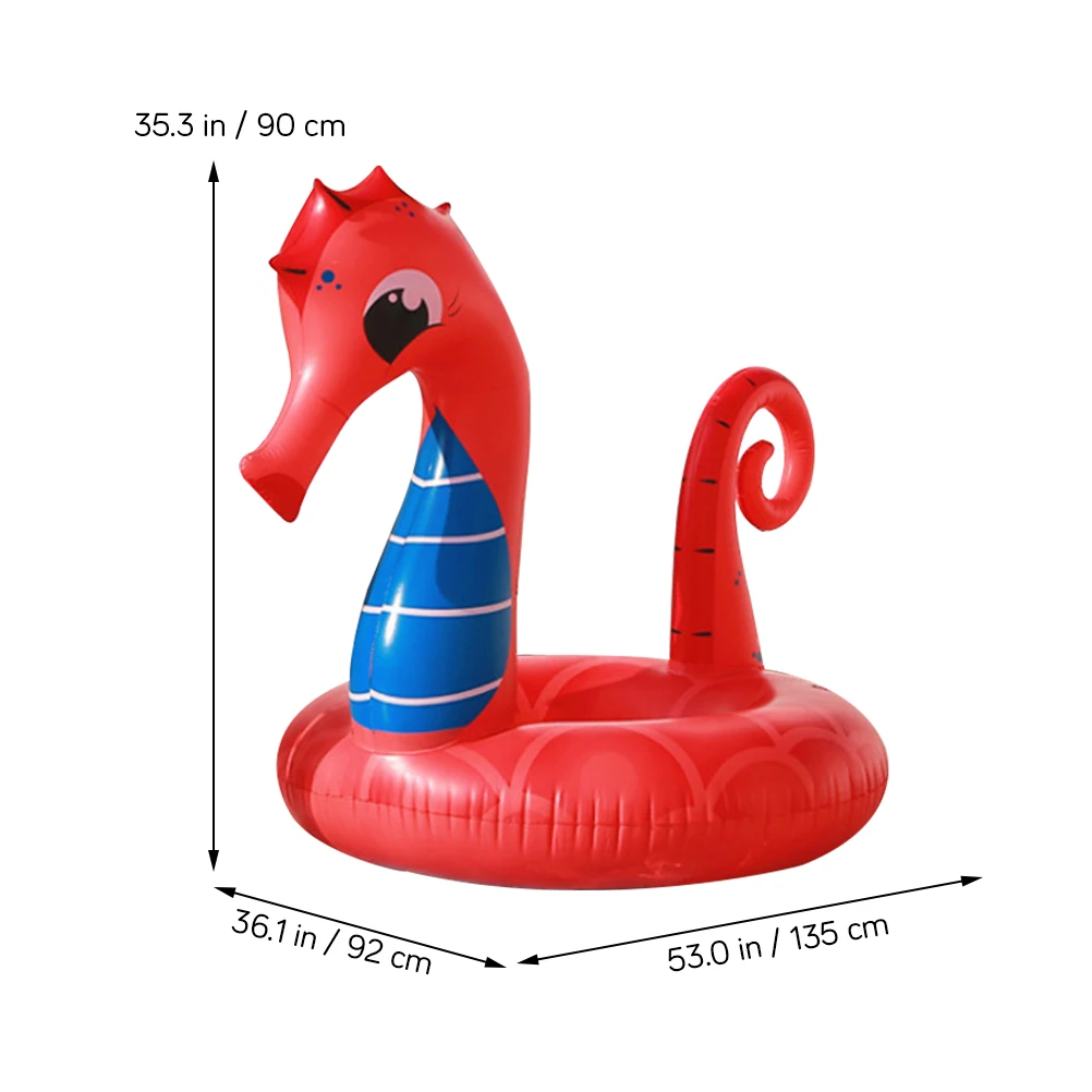 

Seahorse Swimming Inflatable PVC Pvc Swimming Ring Adult Float Aid Rings Pool Beach Lake Lasting Use Easy Inflate Deflate