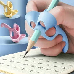 5 Vingers Siliconen Potlood Penhouder Kinderen Schrijven Leermiddel Briefpapier Hulp Grip Houding Correctie Apparaat 1 Stuks Willekeurig