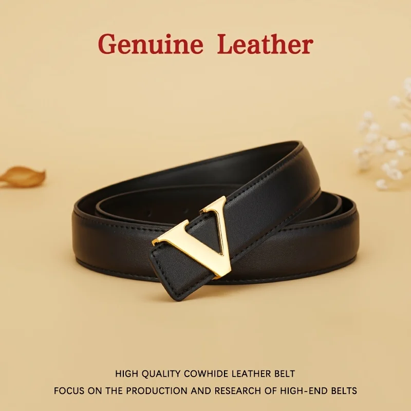 Eleganter Damen-Businessgürtel mit Schriftzug, multifunktionales Modeaccessoire passend zu Anzügen, Gürtel aus echtem Leder als Geschenk, Fashiona – Detail 5