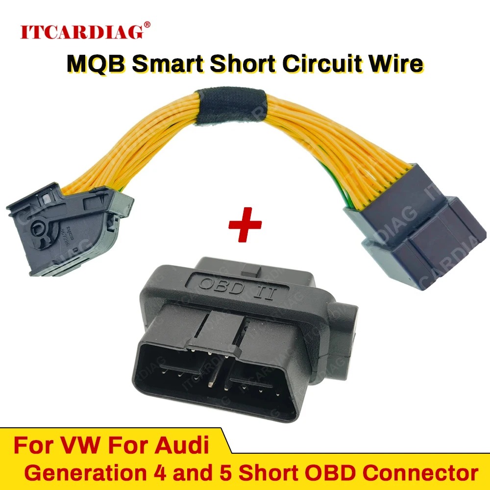 MQB Smart Short Circuit Wire Line OBD Cable for VW for Audi 4th 5th Generation OBD2 Smart Short-circuit Connector All Key Lost