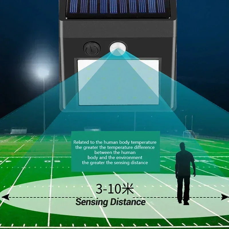 LED الشمسية محس حركة الجدار الخفيفة 1/2/4 قطعة أضواء تعمل بالطاقة الشمسية في الهواء الطلق لساحة حديقة سياج المرآب مصباح الشارع مقاوم للماء #3
