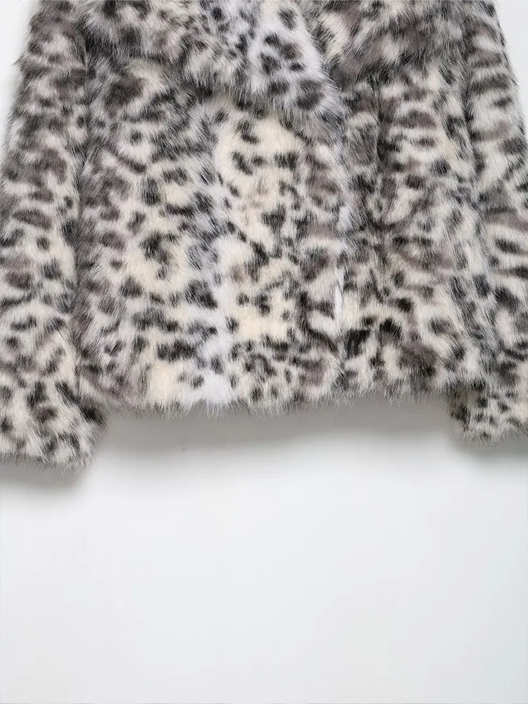 HH سترات شتوية أنيقة للسيدات دافئة مطبوعة بياقة مقلوبة وجيوب واحدة الصدر معاطف نسائية عصرية بأكمام طويلة