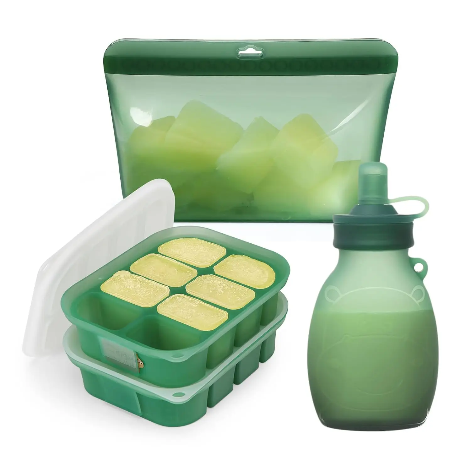 

Набор для заморозки грудного молока и детского питания Flexi-Prep с силиконовыми формами, пакетом на 1000 мл и многоразовым контейнером