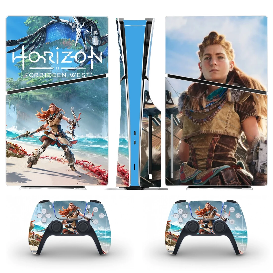 Horizon Forbidden West Game PS5 Slim Disc Skin Sticker Decal Cover for Console and 2 Controllers New PS5 Slim Disk Skin Vinyl