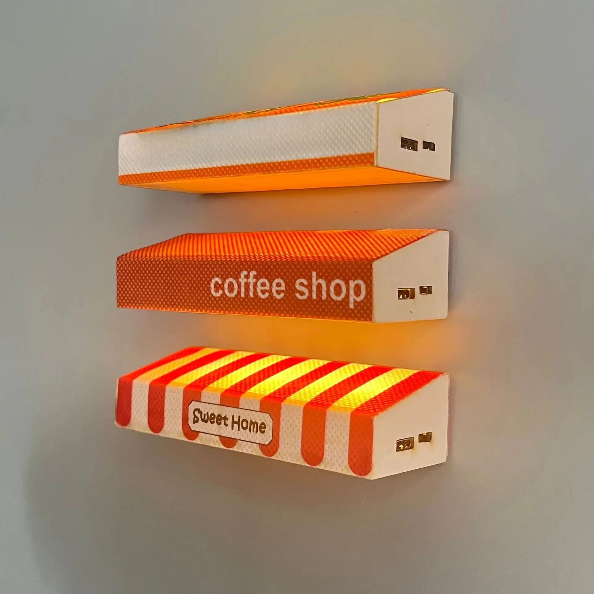 

Creative Magnetic Attraction Luminous Canopy Refrigerator Sticker Strong Magnetic Warm Home Simulation Miniature Ambient Light