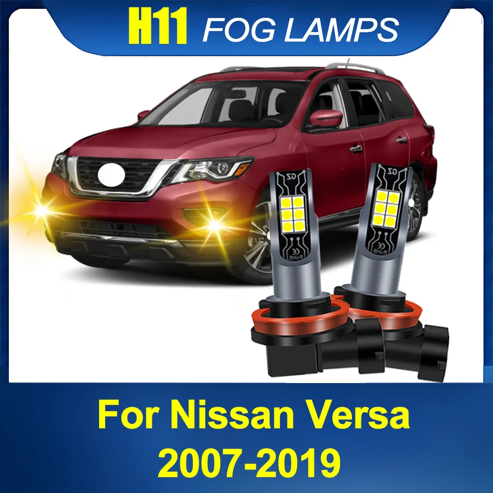 

2pcs LED Front Fog Light Blub H11 3000K Yellow Lamp Canbus No Error For Nissan Versa 2007-2019