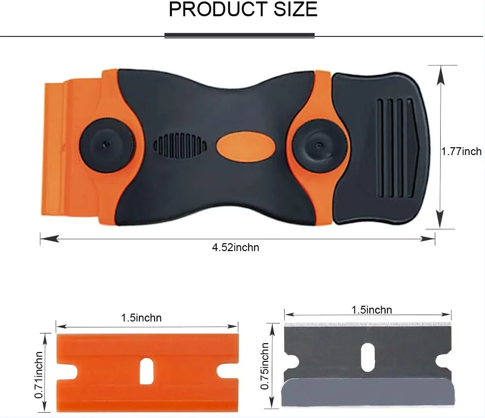 Plastic /Metal Razor Blade Scrapers For The Window Of The Car Vinyl Film Cleaning Adhesive Glass Of Ceramic Powder Remover Tool