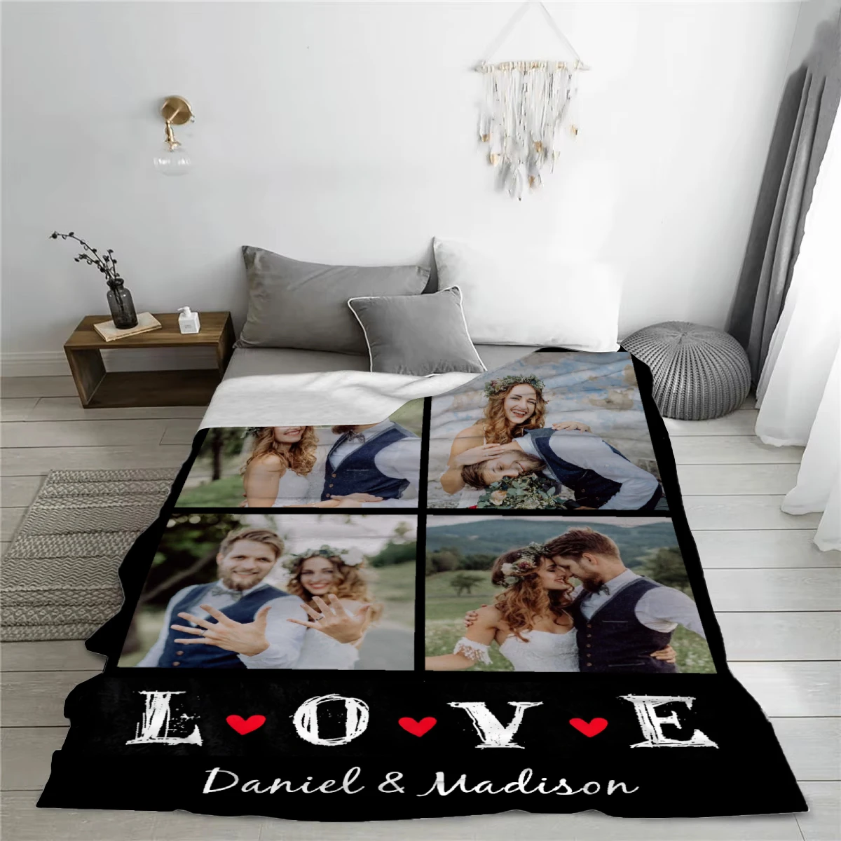 Custom Photo Flannel Blanket - Personalized Image Print, Soft & Cozy for All Seasons, Perfect Gift for Family & Friends