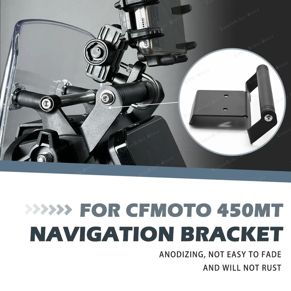 

For CFMOTO CF MOTO 450 MT 450MT 2024 22mm Navigation Extension Bar Mobile Phone Bracket Holder Handlebar Extender