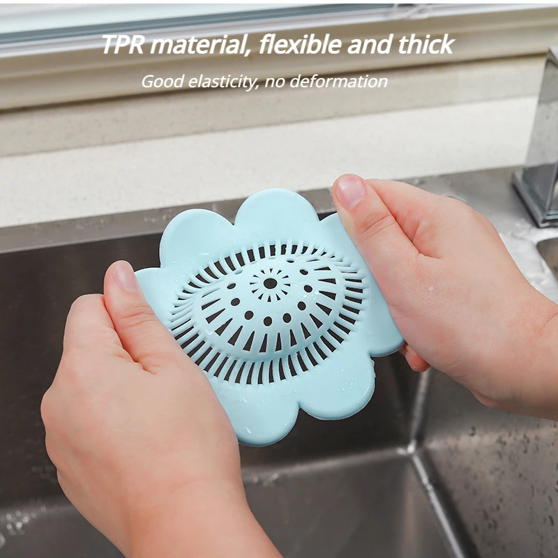 Silicone Hair Catcher with Suction Cups, Sink Strainer, Kitchen Sink Filter, Bathtub Shower, Floor Drain Covers