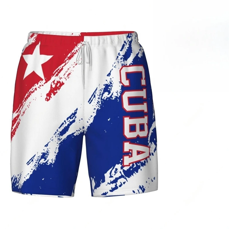 Fashion Cuba Flag Beach Shorts Summer Casual Men Women 3D National Emblem Printed Short Pants Loose Quick Dry Sports Swim Trunks