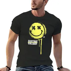 Camiseta gráfica masculina elétrica Callboy, camisetas brancas, blusa gráfica, novo