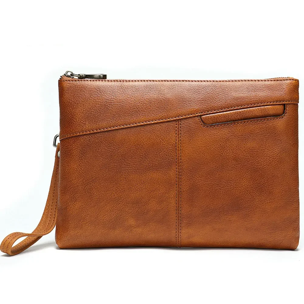 

Genuine Leather Envelope Clutch Bag for Men