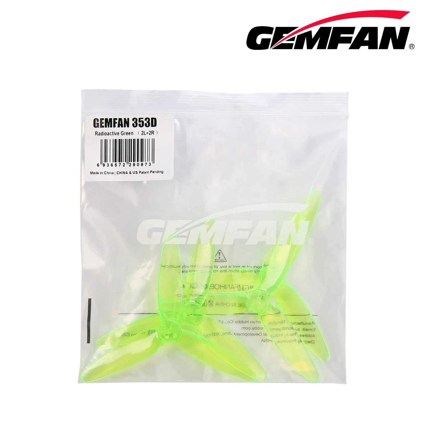 Gemfan 353D Zoe Collaboration 3-Blade Propeller (2CW+2CCW) for Small-sized Dual-rotor 3.5inch FPV Freestyle Racing Drones