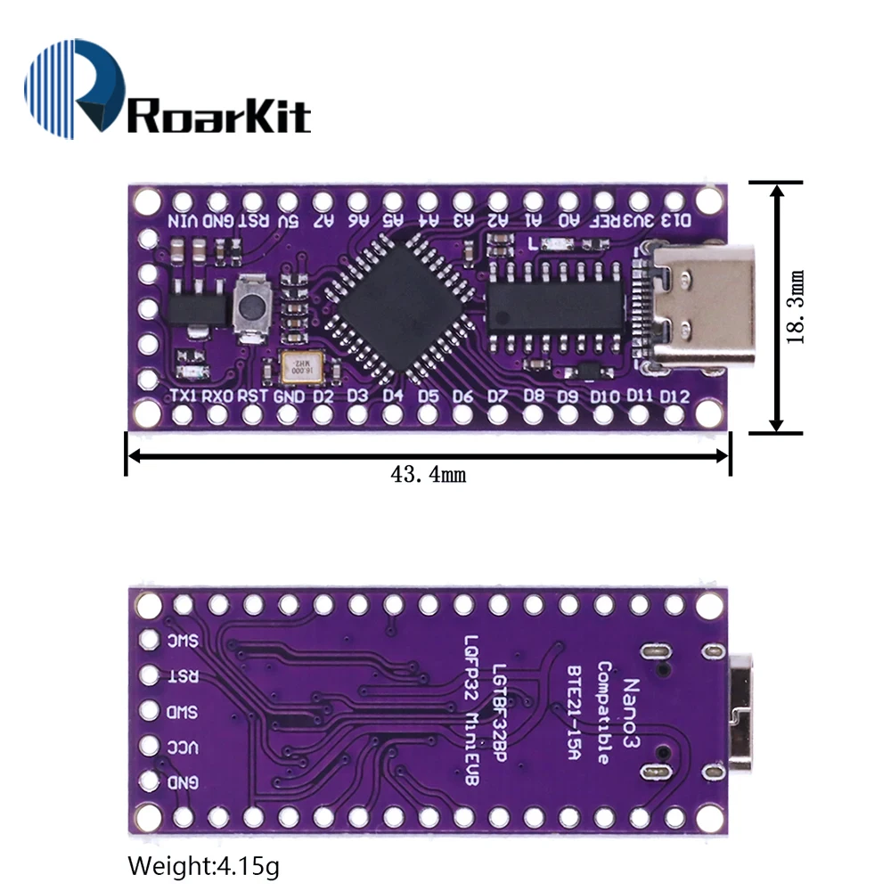 LGT8F328P-LQFP32 MiniEVB TYPE-C MICRO USB Compatible With ATMEGA328 Nano V3.0 LGT8F328P CH9340C / HT42B534-1 SOP16 For Arduino